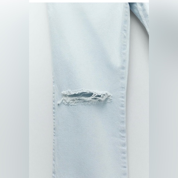 Zara ripped high waist straight leg jeans - Picture 10 of 10